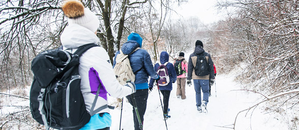 Führung in winterlicher Umgebung